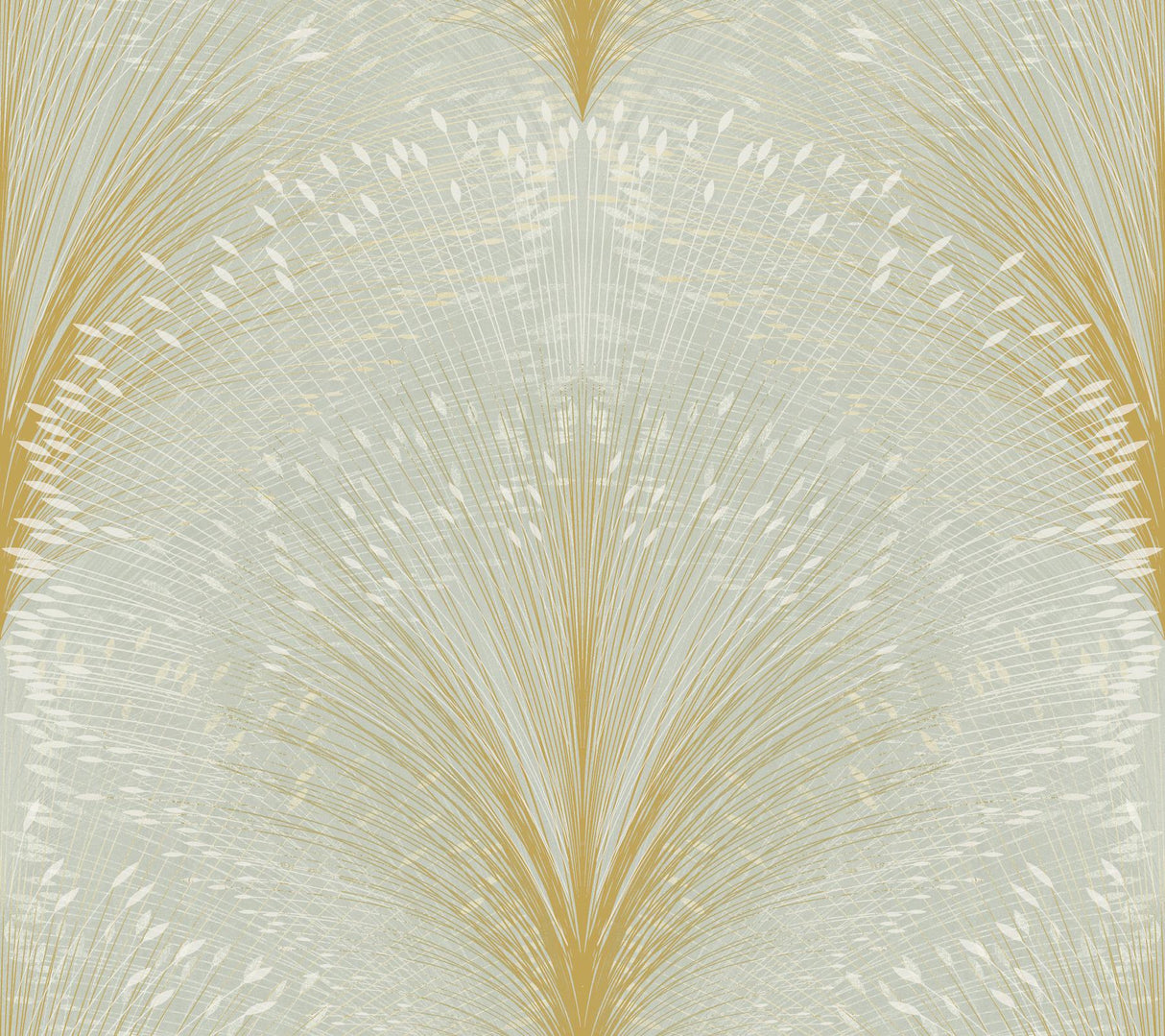 York Papyrus Plume Green Wallpaper