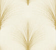 York Papyrus Plume White & Off White Wallpaper