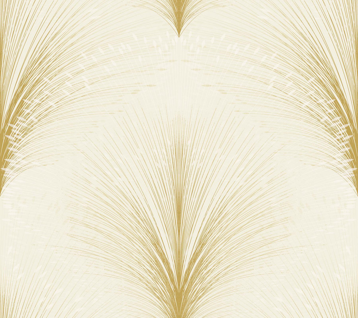 York Papyrus Plume White & Off White Wallpaper