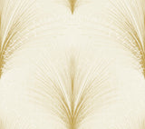 York Papyrus Plume White & Off White Wallpaper