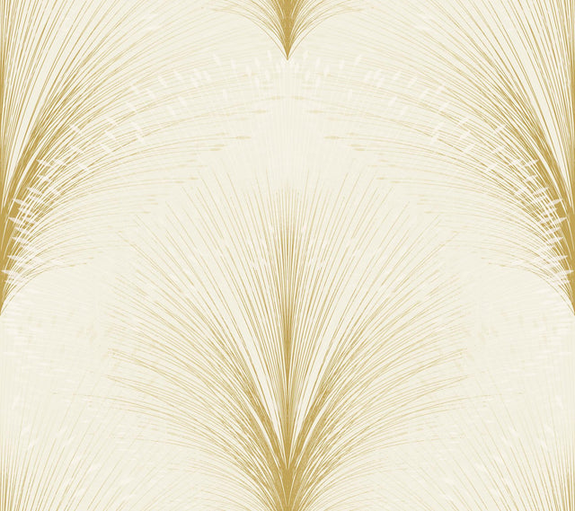 York Papyrus Plume White & Off White Wallpaper