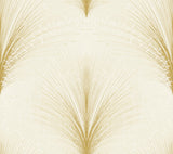York Papyrus Plume White & Off White Wallpaper