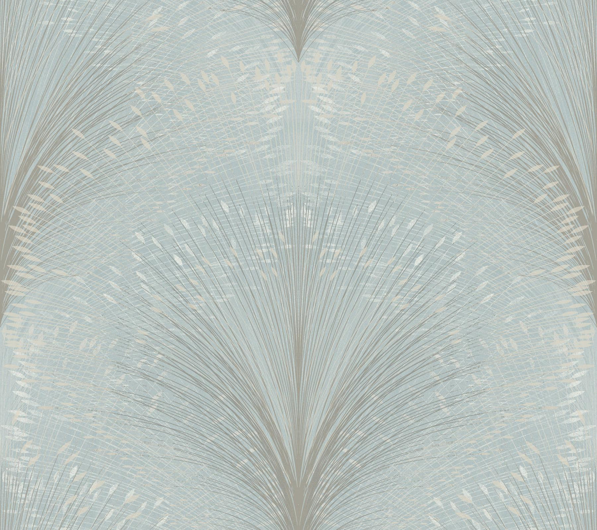 York Papyrus Plume Blue Wallpaper