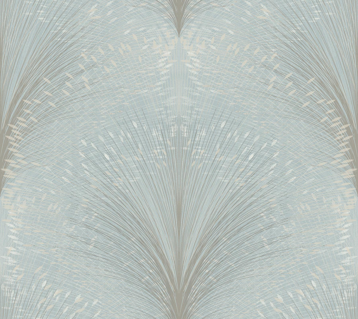 York Papyrus Plume Blue Wallpaper