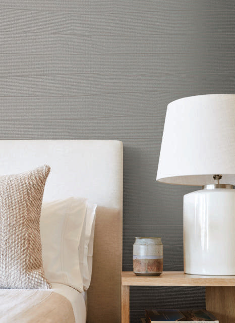 York Natural Grid Brown Wallpaper