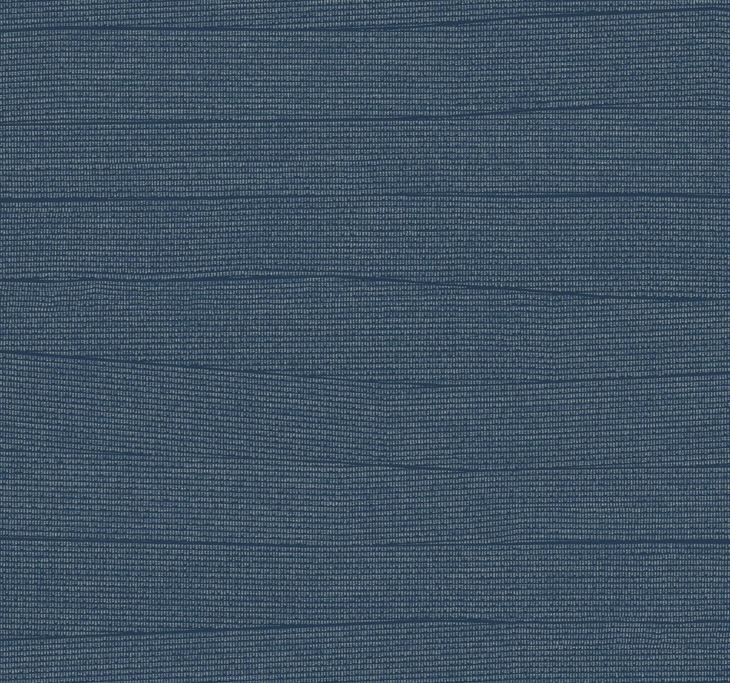 York Natural Grid Blue Wallpaper