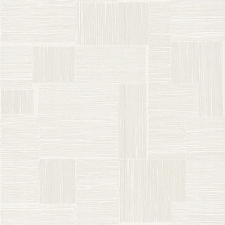 York Contour White & Off White Wallpaper