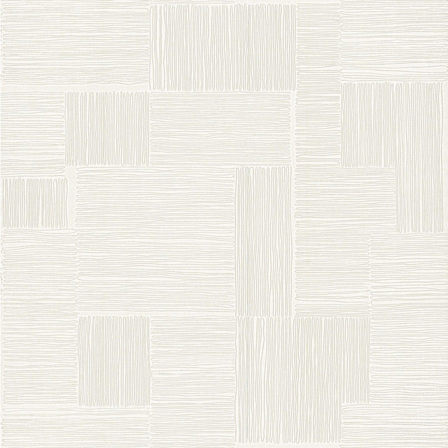 York Contour White & Off White Wallpaper