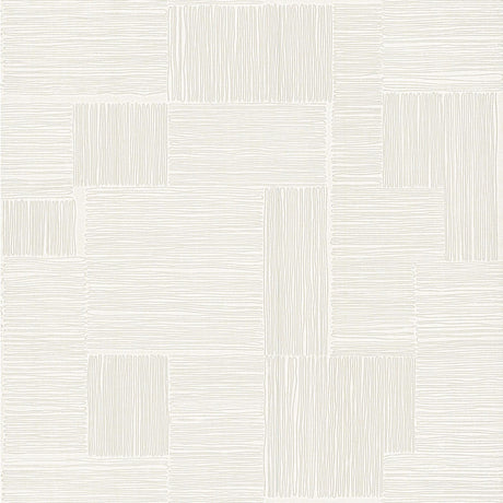 York Contour White & Off White Wallpaper