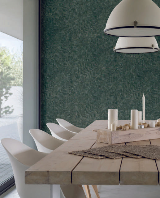 York Modern Wood Green Wallpaper