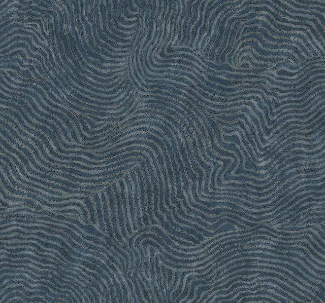 York Modern Wood Blue Wallpaper
