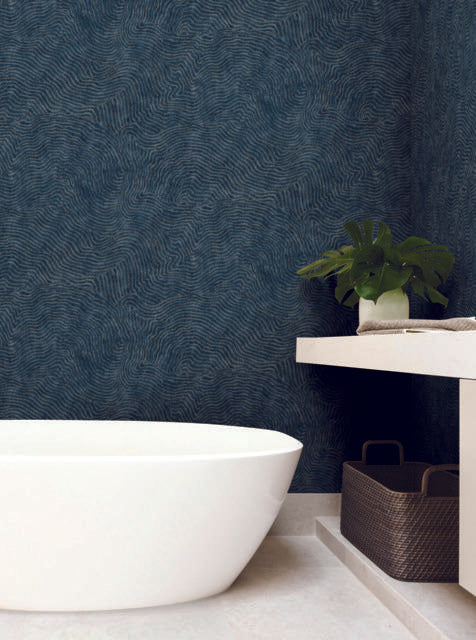 York Modern Wood Blue Wallpaper