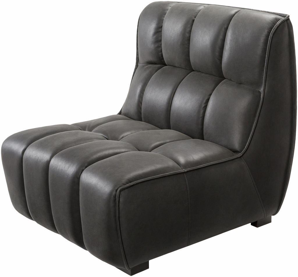Surya Belfort BFT-001 Black Dark Brown 37"H x 35"W x 39"D Accent Chair