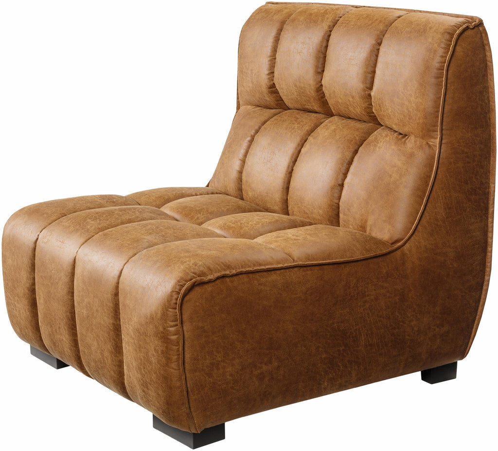 Surya Belfort BFT-003 Dark Brown Medium Brown 37"H x 35"W x 39"D Accent Chair
