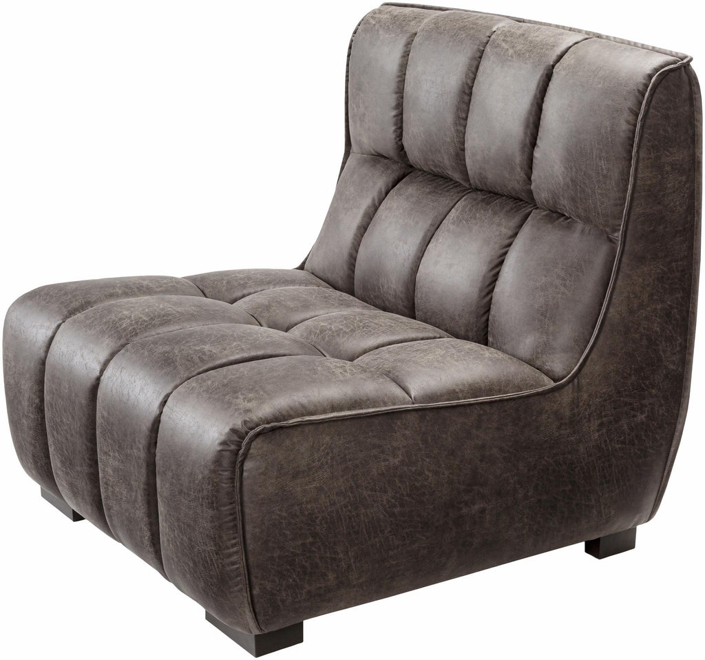 Surya Belfort BFT-004 Charcoal Dark Brown 37"H x 35"W x 39"D Accent Chair