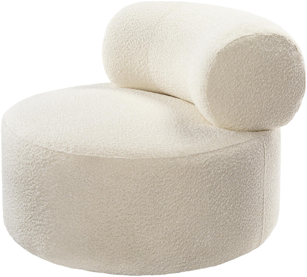 Surya Clermont LER-001 Cream Ivory 30"H x 39"W x 39"D Accent Chair