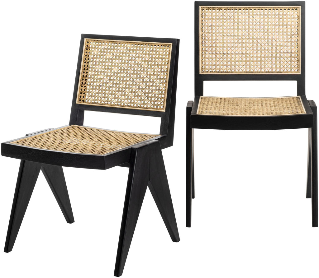 Surya Hague HAG-005 Black Wheat 32"H x 23"W x 20"D, 32"H x 23"W x 20"D Accent Chair