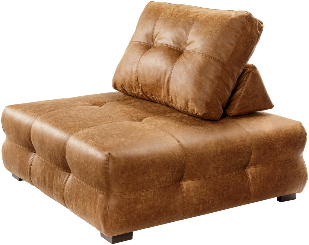Surya Sevran SVR-002 Medium Brown Wood 36"H x 46"W x 46"D Accent Chair