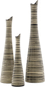 Surya Emily EMY-002 20"H x 5"W x 5"D, 16"H x 4"W x 4"D, 12"H x 3"W x 3"D Decorative Accent