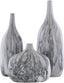 Surya Marble MBL-003 18"H x 5"W x 7"D, 15"H x 5"W x 6"D, 8"H x 5"W x 9"D Decorative Accent