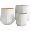 Surya Pearl PEL-001 12"H x 11"W x 11"D, 10"H x 9"W x 9"D, 8"H x 7"W x 7"D Decorative Accent