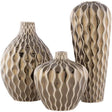 Surya Rockwell RKW-001 15"H x 6"W x 6"D, 12"H x 8"W x 8"D, 8"H x 7"W x 7"D Decorative Accent