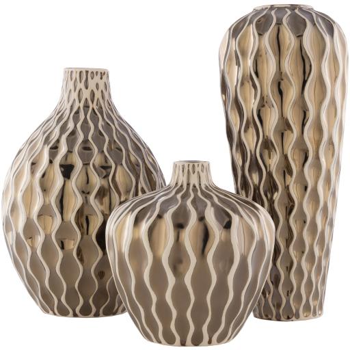 Surya Rockwell RKW-001 15"H x 6"W x 6"D, 12"H x 8"W x 8"D, 8"H x 7"W x 7"D Decorative Accent