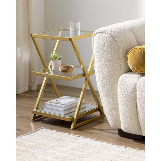 Surya Aliya ALI-001 Clear Gold 26"H x 15"W x 15"D Furniture