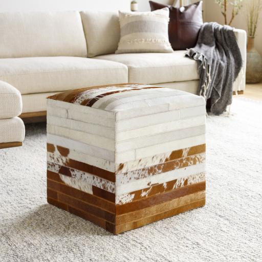 Surya Appalachian POUF-237 18"H x 18"W x 18"D Furniture Piece