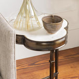 Surya Gregory GGR-001 Metallic - Brass White 24"H x 16"W x 16"D Furniture