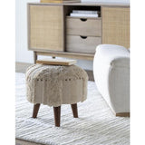 Surya Haarlem HRM-005 Brown Light Beige 16"H x 16"W x 16"D Furniture