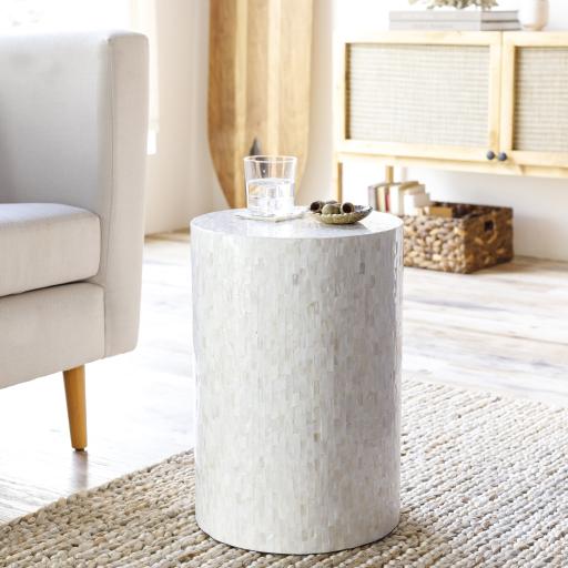 Surya Iridescent ISC-001 Gray Ivory 19"H x 13"W x 13"D Furniture