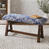 Surya Kanpur KANP-003 Brown Navy 16"H x 34"W x 12"D Furniture