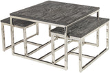 Surya Morwell MOW-001 16"H x 24"W x 24"D,12"H x 22"W x 12"D,12"H x 22"W x 12"D Furniture Piece