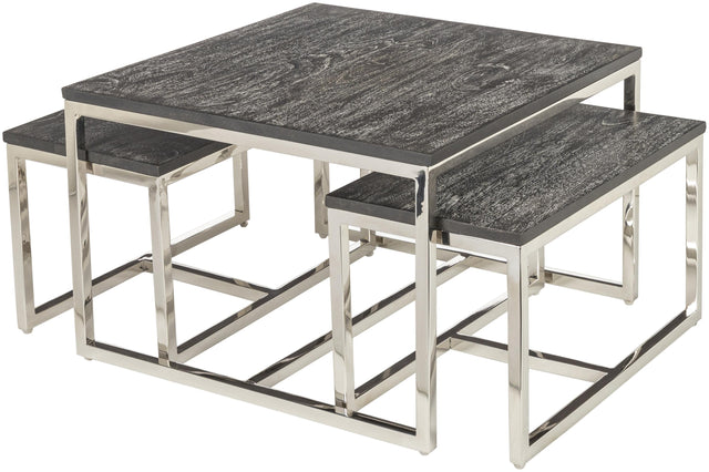 Surya Morwell MOW-001 16"H x 24"W x 24"D,12"H x 22"W x 12"D,12"H x 22"W x 12"D Furniture Piece