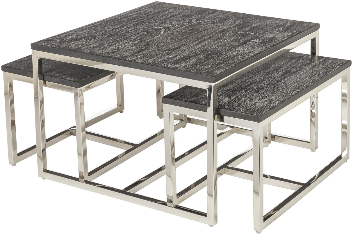 Surya Morwell MOW-001 16"H x 24"W x 24"D,12"H x 22"W x 12"D,12"H x 22"W x 12"D Furniture Piece