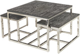 Surya Morwell MOW-001 16"H x 24"W x 24"D,12"H x 22"W x 12"D,12"H x 22"W x 12"D Furniture Piece