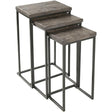 Surya Troyes TOE-001 26"H x 16"W x 11"D, 24"H x 14"W x 10"D, 22"H x 12"W x 9"D Furniture Piece