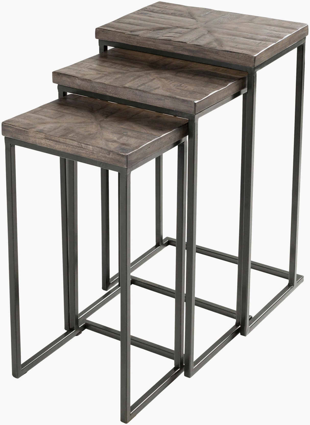 Livabliss Troyes TOE-001 26"H x 16"W x 11"D; 24"H x 14"W x 10"D; 22"H x 12"W x 9"D Accent Table