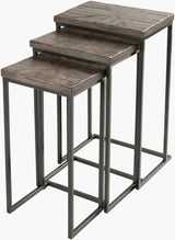 Livabliss Troyes TOE-001 26"H x 16"W x 11"D; 24"H x 14"W x 10"D; 22"H x 12"W x 9"D Accent Table