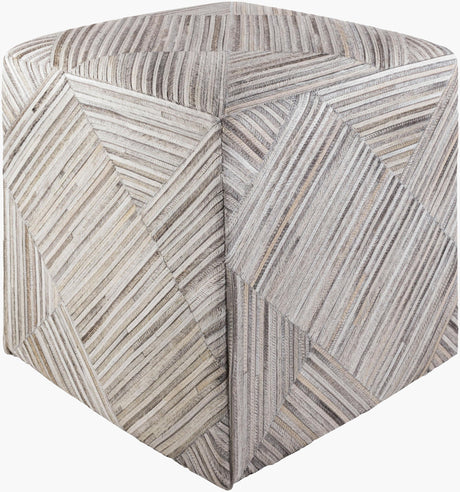 Surya Zander ZNPF-007 18"H x 18"W x 18"D Bench/Ottoman/Stool