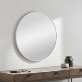 Surya Aranya RAY-041 White 32"H x 32"W x 1"D Mirror