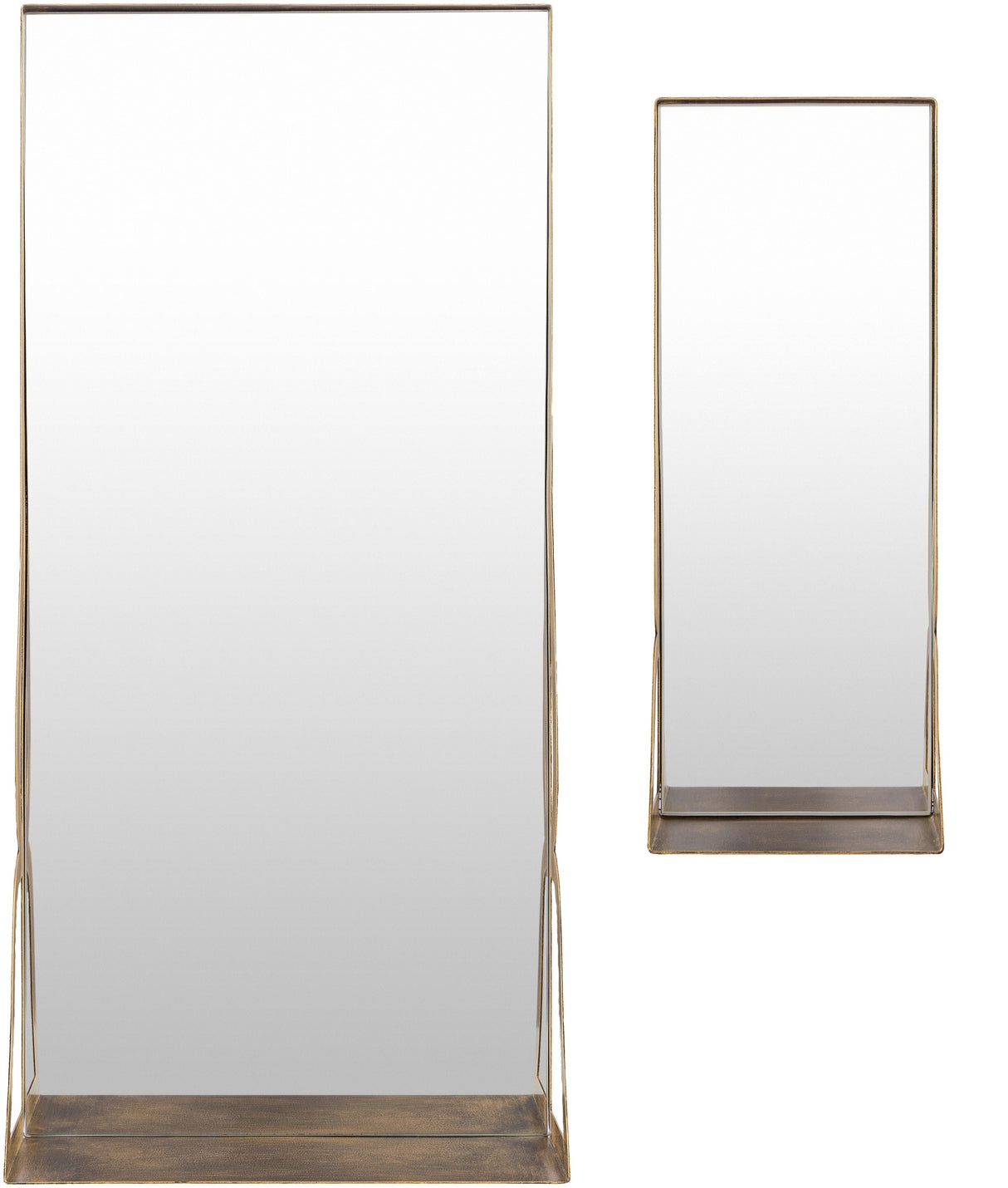 Surya Cabriole CBL-001 30"H x 14"W x 5"D, 18"H x 7"W x 5"D Mirror