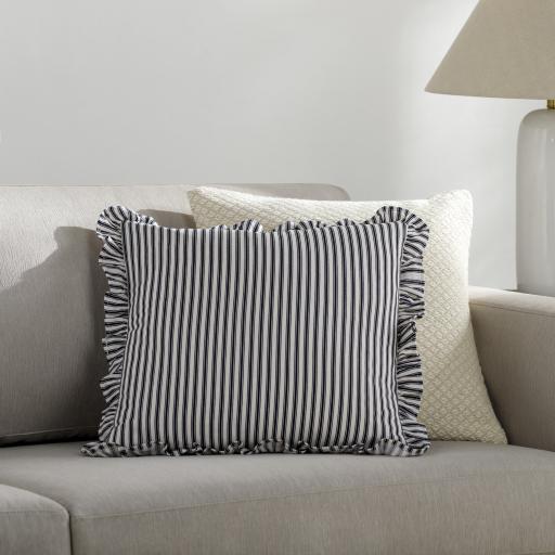 Surya Augusta AGU-001 Dark Blue Ivory 20"H x 20"W Pillow Cover