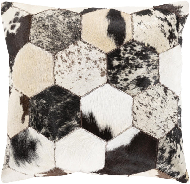 Surya Avani AVI-001 Black Brown 20"H x 20"W Pillow Cover