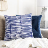Surya Azora AZO-003 Denim Ink Blue 20"H x 20"W Pillow Cover