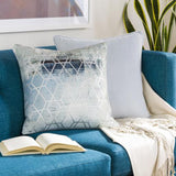 Surya Balliano BLN-005 Black Ice Blue 18"H x 18"W Pillow Cover