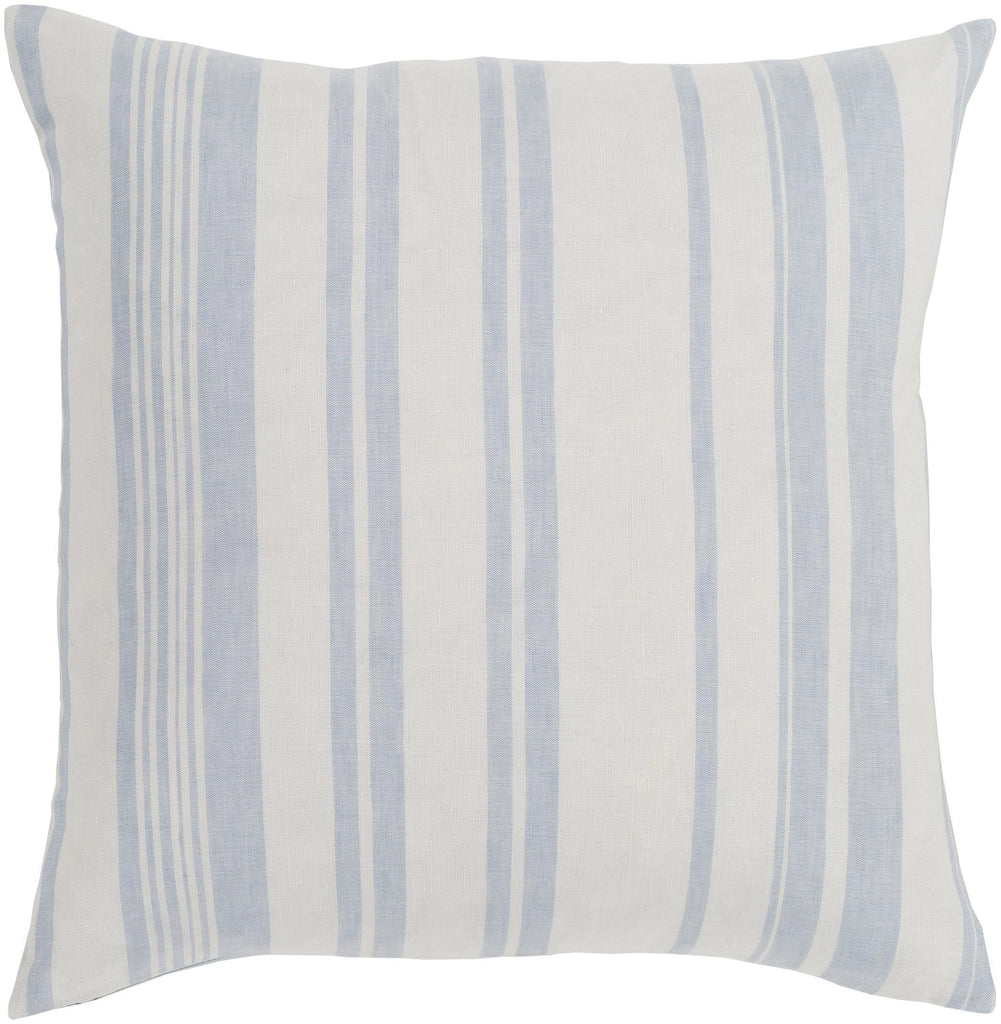 Surya Baris BIS-002 Ivory Pale Blue 18"H x 18"W Pillow Cover
