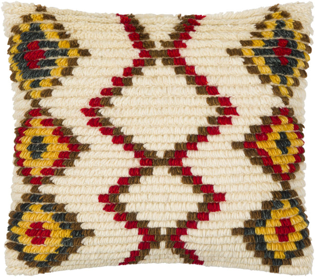 Surya Benisouk BES-004 Brown Cream 20"H x 20"W Pillow Cover