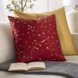 Surya Blossom II HH-093 Cream Medium Brown 18"H x 18"W Pillow Cover